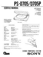 Sony PS-D705 - Service Manual 